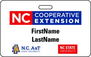 N.C. Cooperative Extension Name Badge sample