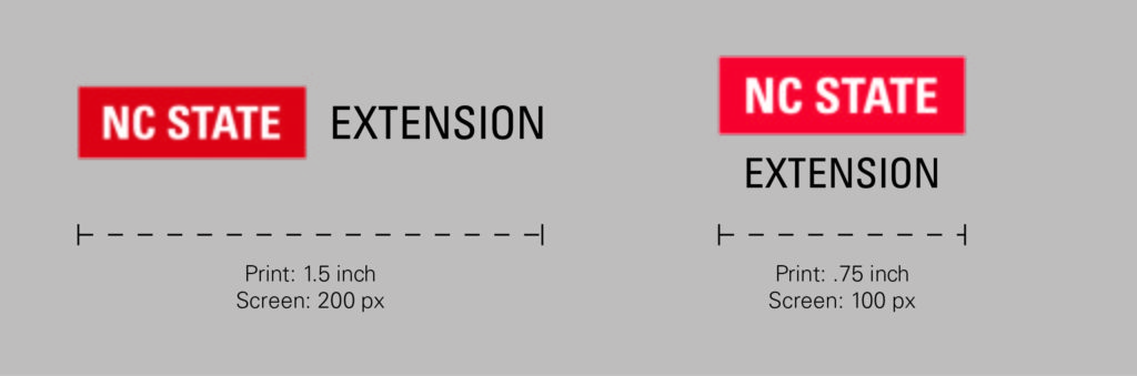 NC State Extension_Logo sizing graphic