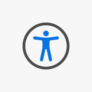 Universal Access Icon (Stylized figure of a person in a circle)